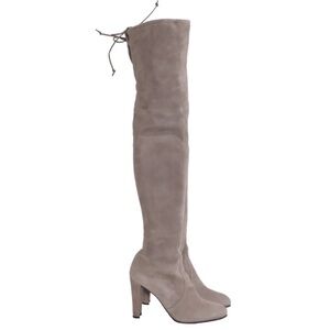 Stuart Weitzman Highland Taupe Suede Over The Knee Boots Women’s Size 8.5